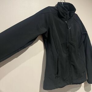 Double Diamond Full Zip Black Fleece Jacket - S